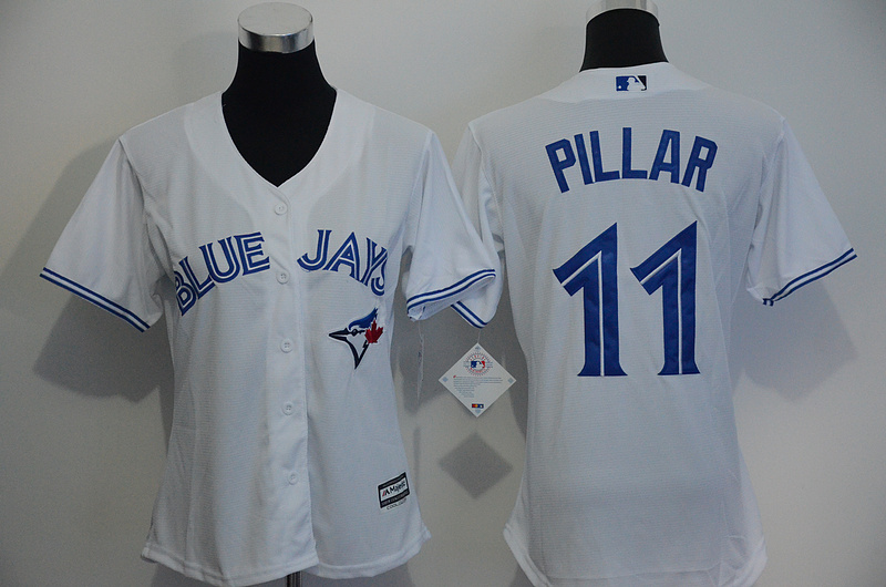 Womens 2017 MLB Toronto Blue Jays #11 Pillar White Jerseys